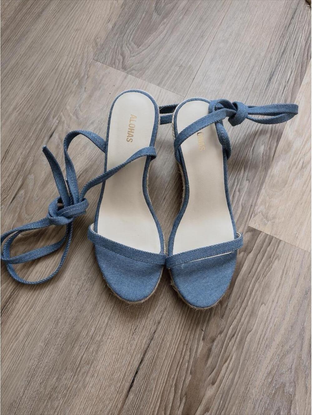 Alohas Blue denim Willa wedge - Picture 4 of 6